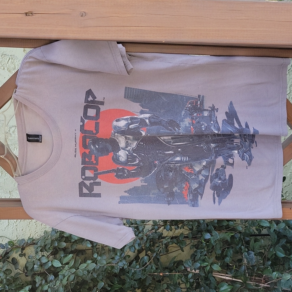 Alex Murphy Robo Cop Gray Cotton Blend Tshirt Mens Medium